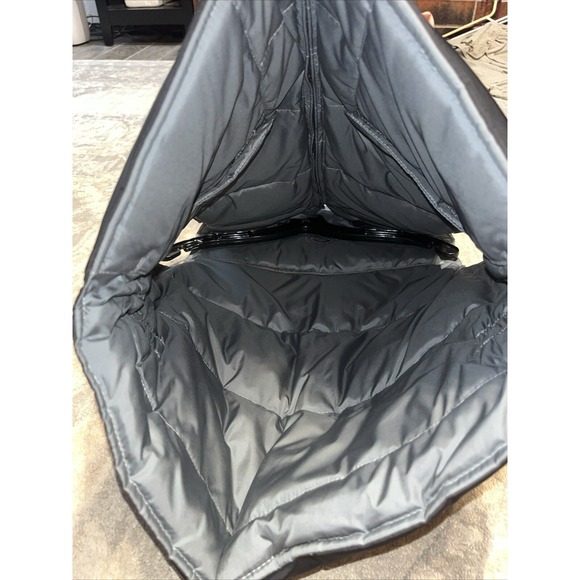 Resistol Western Youth Boys Large Puffer Vest Sz Large Down Black Gray Recersibe - Picture 5 of 7